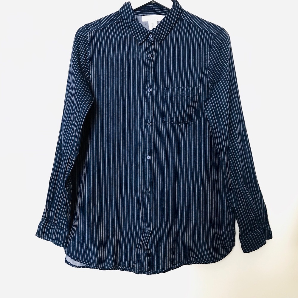 🔥 PRICE DROP🔥 Pinstriped Lightweight Button-Up